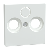 Central plate for antenna sockets, active white glossy, system M