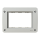 IP40 enclosure, 3 places, 3 modules width with Clamp Grey - Chiara