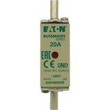 Fuse-link, low voltage, 20 A, AC 500 V, NH000, aM, IEC, dual indicator