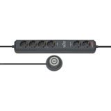 Eco-Line Extension Lead Comfort Switch Plus EL CSP 24 6-way anthracite 1,5m H05VV-F 3G1,5 2 permanent, 4 switchable foot switch with control light