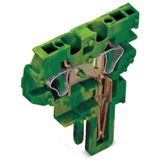 Center module for 2-conductor female connector CAGE CLAMP® 4 mm² green
