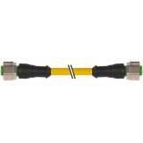 M12 female 0° / M12 female 0° A-cod. PVC 5x0.34 ye UL/CSA 2m