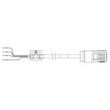 1S series servo motor power cable, 3 m, non braked, 400 V: 11 kW & 15