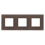 N2273 CC Frame 3-gang / 2+2+2-modules - Noble - Coffee Glass