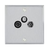 Art d'Arnould universe Memory socket TV-FM-SAT - brushed steel