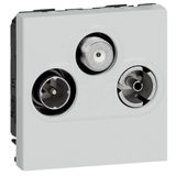 Arteor Television, Radio and Satellite Star Socket 2 Module Soft Alu