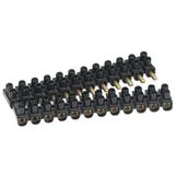 Suprem pin connector strip with rated capacity 10mm² - black