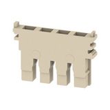 Multi-tier modular terminal, Plug-in connection, 2.5 mm², dark beige