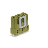 Plug for PCBs straight 3-pole light green
