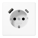 SCHUKO socket with USB type AC LS1520-15CAWW