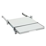 19" Shelf for keyboard and mouse, 25kg Load,D=350,2U,RAL7035