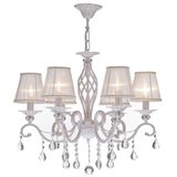 Elegant Grace Chandelier White with Gold
