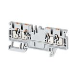 Allen-Bradley 1492-P3Q 1492-P Push-in Terminal Blocks, 2.5 mm² (AWG 28 - AWG 12), 20 A, Feed-Through, Single Level, 2 Points On One Side, 2 Points On Other Side