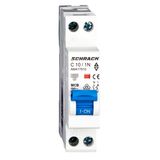 Miniature Circuit Breaker (MCB) AMPARO 4.5kA, C 10A, 1+N,1MW