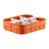 Flush mounted junction box M6x60F MULTIWALL orange