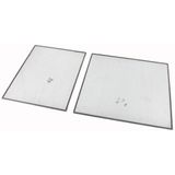 Bottom plate, galvanized, for WxD=800x600mm, divided 4/4