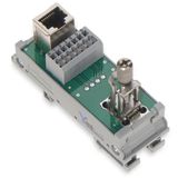 Interface module RJ-45 with power jumper contacts