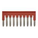 Short bar for terminal blocks 2.5 mmÂ² push-in plus models, 10 poles, r XW5T0129G