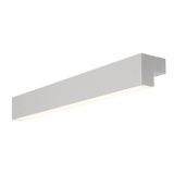 L-LINE 60 LED,wall & ceiling light,IP44,3000K,820lm,silver