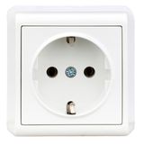 Socket outlet, screw clamps, VISIO IP20, white