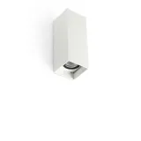 KOV WHITE SQUARE WALL L. LED 2x6W 2700K 14°/14°