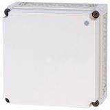 Insulated enclosure, +knockouts, RAL7035, HxWxD=375x375x225mm