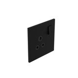 Art d'Arnould - 1 gang BS socket outlet 5A single pole switched Epure - Matt Black