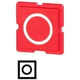 Button plate for push-button, Name: OFF, 25 x 25