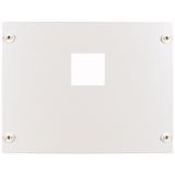 Mounting plate + front plate for HxW=200x800mm, NZM1, horizontal, with rotary door handle, white