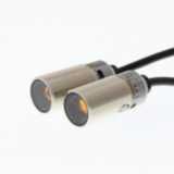 Photoelectric sensor, M18 threaded barrel, metal, red LED, through-bea