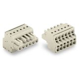 2-conductor female connector Push-in CAGE CLAMP® 2.5 mm² light gray