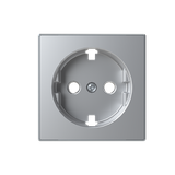 8588.9 PL Flat cover plate for Schuko socket outlet - Silver Socket outlet Central cover plate Silver - Sky Niessen