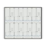 Meter box insert 2-rows, 8 meter boards / 16 Modul heights