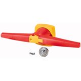 Toggle, 14mm, door installation, red/yellow, padlock