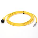 Connection Cable, Mini/Micro Straight Male/Female Ends, Yellow, 3m