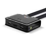 2 Port HDMI 4K60, USB 2.0 & Audio Cable KVM Switch Switch between 2 HDMI® equipped PCs from one keyboard, mouse and monitor