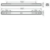 Weather-proof luminaires Oleveon Fit Diffuser Grey ETDD 44W 6100lm Lambertian (L) IP66 IK08 3 SDCM 7124951