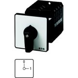 ON-OFF button, T5B, 63 A, rear mounting, 2 contact unit(s), Contacts: 4, 90 °, maintained, With 0 (Off) position, 0-1, Design number 15461