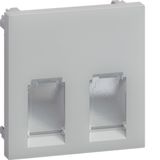 Central plate 55 2-gang for GMDM..2 for front plate modular 55 light g