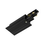 End feed, for S-TRACK 3-phase mounting track, earth electrode right, black, DALI
