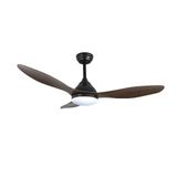 Stel Dimmable LED DC Ceiling Fan CCT Black+Wood