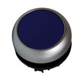 Illuminated Push-button, flat, spring-return, blue
