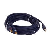 Stereo 3.5mm male to 2 RCA male Y cable 5 meters