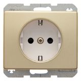 SCHUKO socket outlet with enhanced contact protection, Arsys, gold, me