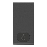 Button 1M flame symbol carbon matt