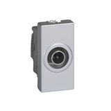 Single TV star socket Arteor male Ø9.5 mm - 1 module - alu