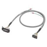 I/O connection cable, with shield connection, FCN24 to MIL20 for G70A-