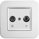 Linnera-Rollina Sat Socket Trans (Sat-TV) (8-11dB) White