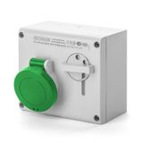 INTERLOCKED SOCKET 3P+E IP44 16A 10h