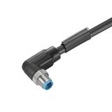 Sensor-actuator Cable (assembled), One end without connector, M12, Num